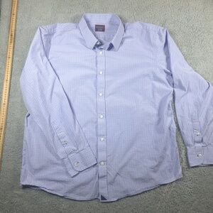 Men's UNTUCKit Purple Check Slim Fit Button Down Shirt Size XXL‎ 2xl